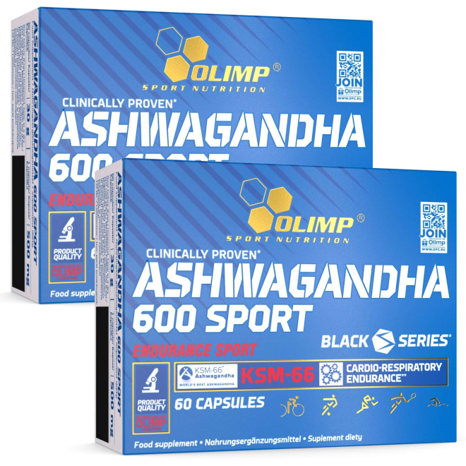 2 x Olimp ASHWAGANDHA 600 Sport Edition (KSM-66) - 60 Capsules